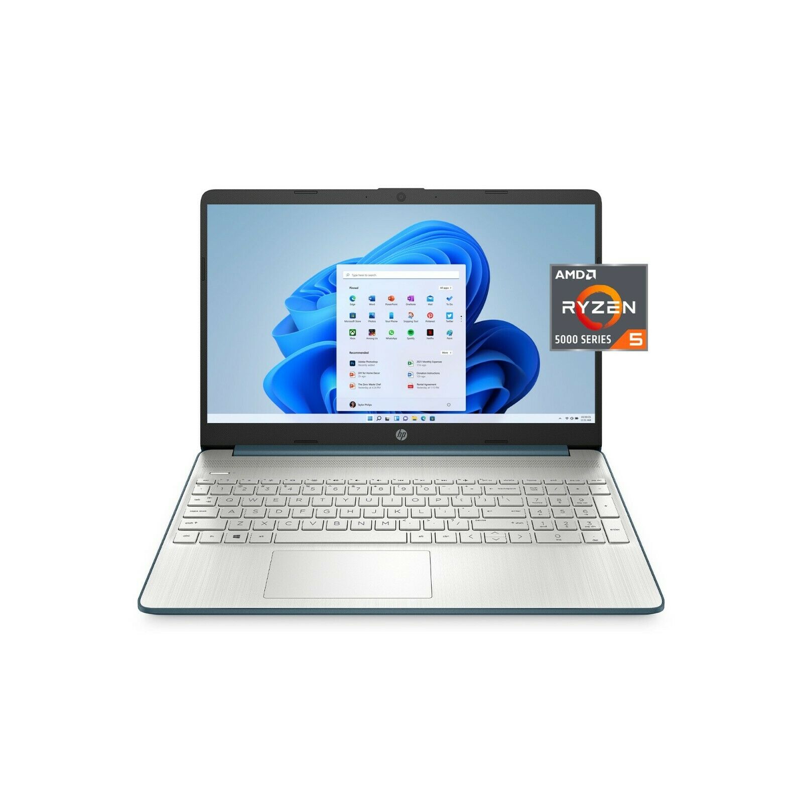 HP Laptop 17 17.3 pulgadas, laptop con pantalla táctil, AMD Ryzen 5 5500U,  12GB de RAM 1TB en disco duro , USB-C, HDMI, cámara web HD, Wi-Fi, AMD